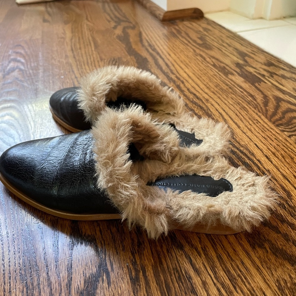 Zara fur mules
